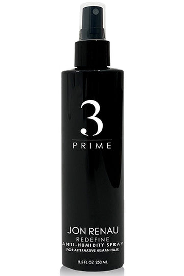 Black bottle of Redefine Hair Spray by Jon Renau for Frizz Free Humah Hair Wigs